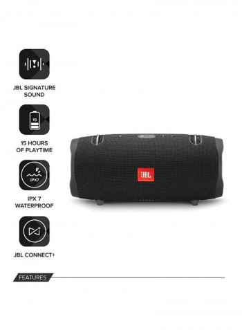 Xtreme 2 Portable Bluetooth Speaker 28.8x13.6x13.2cm Black