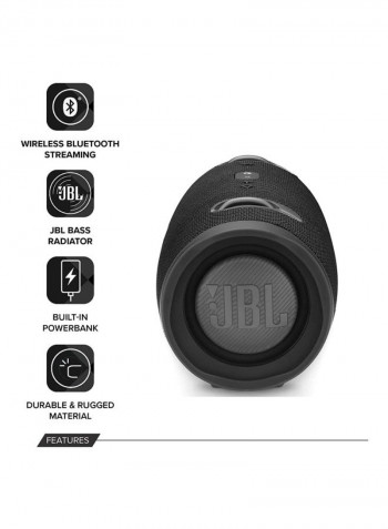 Xtreme 2 Portable Bluetooth Speaker 28.8x13.6x13.2cm Black