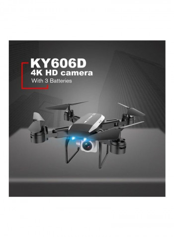 Foldable RC Drone 4K HD Camera Long Fly Time Helicopter And 3 Batteries 32 x 23 x 6cm