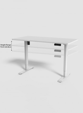 Standing Desk I Electric Height Adjustable Desk with single motor White