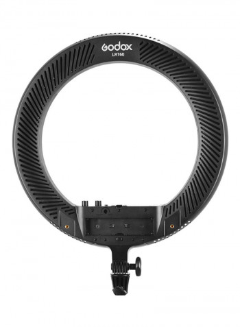 LR 160 Ring LED Video Light - 3300K-8000K Black