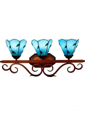 Mediterranean Glass Three Head Wall Lamp Multicolour