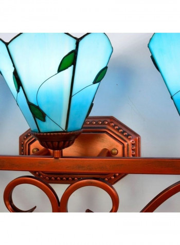 Mediterranean Glass Three Head Wall Lamp Multicolour