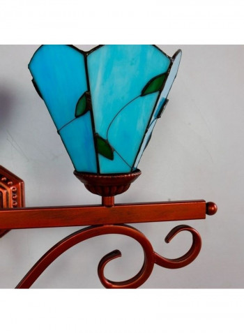 Mediterranean Glass Three Head Wall Lamp Multicolour