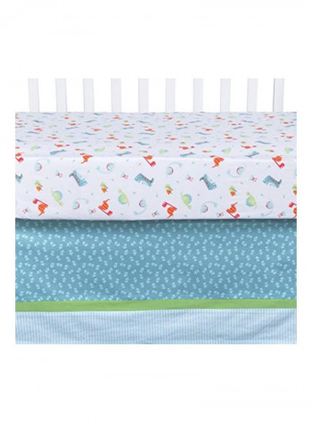 3-Piece Printed Crib Bedding Set