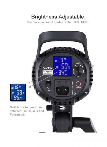 SL-60W 5600K LED Video Light For Photo Studio Photography Black