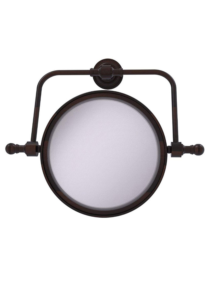 Retro Dot Collection Wall Mounted Make-Up Mirror Black