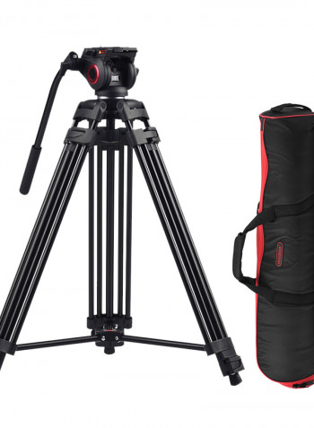 MTT601A Professional Photography Aluminum Alloy Tripod Stand 153cm Black