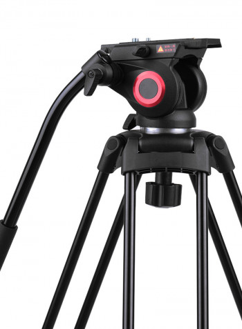 MTT601A Professional Photography Aluminum Alloy Tripod Stand 153cm Black