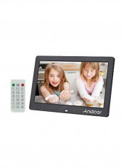 LCD Digital Photo Frame With Remote - UK Plug Black