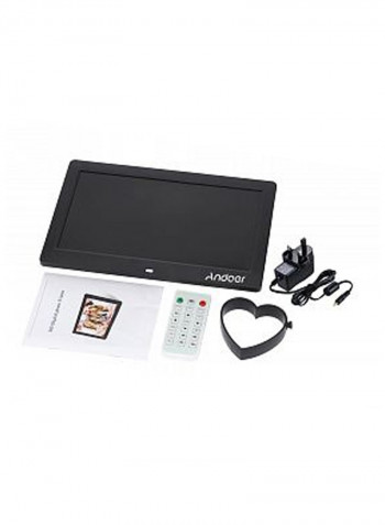 LCD Digital Photo Frame With Remote - UK Plug Black