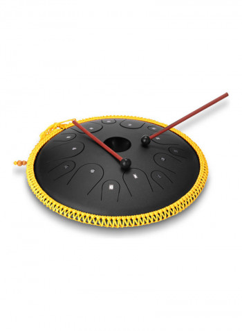 14-Tone Steel Tongue Drum with Sticks and Bag