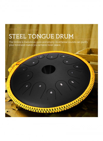 14-Tone Steel Tongue Drum with Sticks and Bag
