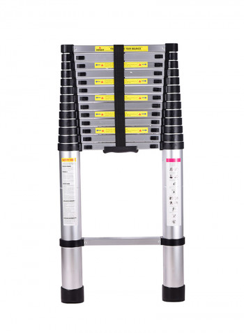 Portable Telescoping Ladder Black/Silver/Grey 78 x 48centimeter