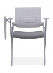 Thick Breathable Mesh Folding Conference Chair with Board Grey 99 x 64 x 32cm