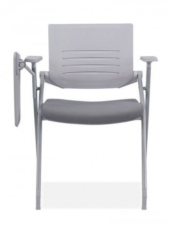 Thick Breathable Mesh Folding Conference Chair with Board Grey 99 x 64 x 32cm