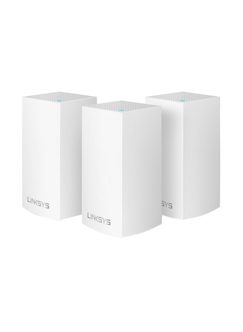 3 Piece AC3900 Wireless  Intelligent Mesh WiFi System 3.1x3.1x5.55inch White