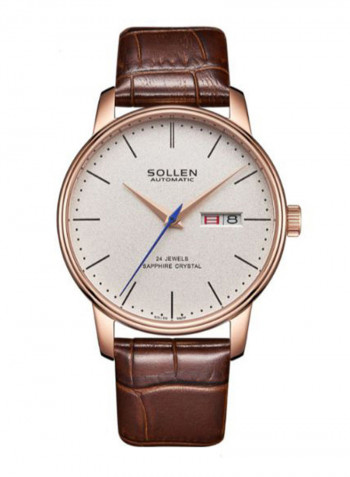 Men's Leather Analog Watch LEN67924