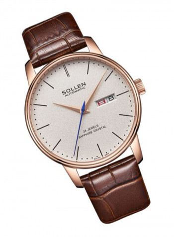 Men's Leather Analog Watch LEN67924