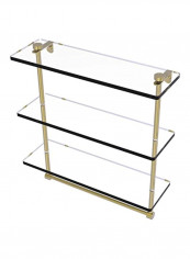 Triple Tiered Glass Shelf Clear/Gold 16inch reviews Triple Tiered Glass Shelf Clear/Gold 16inch