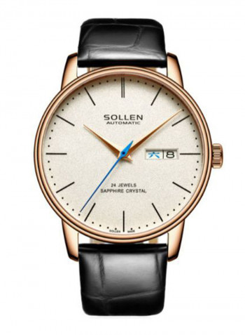 Men's Leather Analog Watch LEN67922