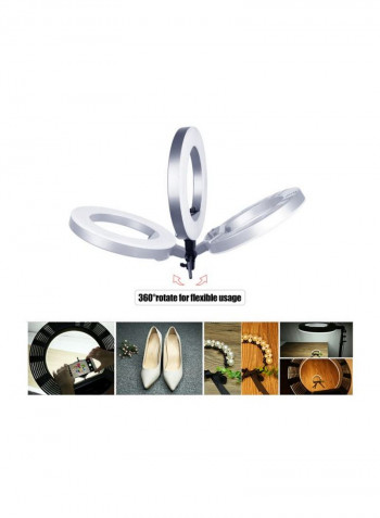 Bi-Colour LED Photography Ring Light White/Black