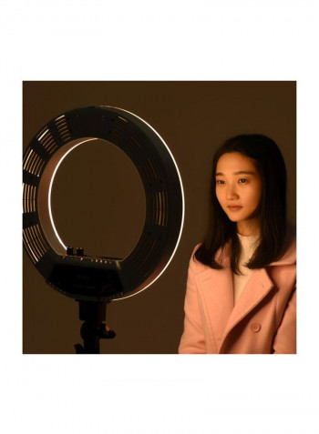 Bi-Colour LED Photography Ring Light White/Black