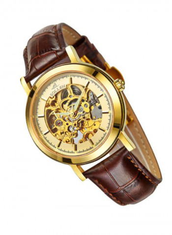 Men's Leather Analog Watch LEN67938