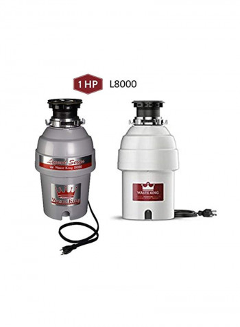 Garbage Disposal White/Black 8.5x8.5x16inch