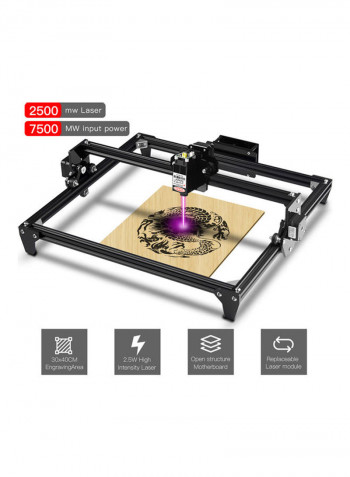 Laser Engraving Cutting Machine Black