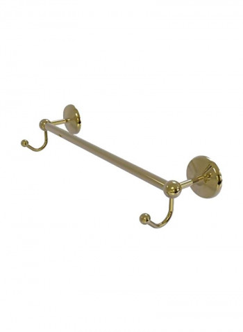 Prestige Monte Carlo Collection Integrated Hooks Towel Bar Gold 20x6x4.5inch