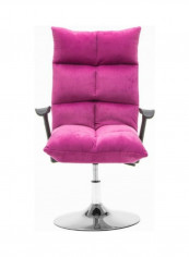 Computer Recliner Disc Flannel Chair Pink 80x50x40cm