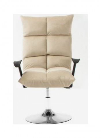 Computer Recliner Disc Flannel Chair Beige 80x50x40cm