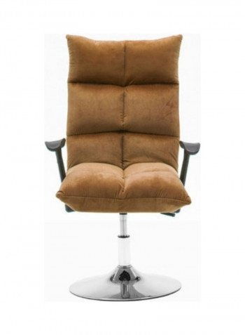 Computer Recliner Disc Flannel Chair Brown 80x50x40cm