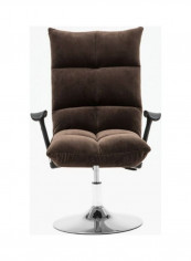 Computer Recliner Disc Flannel Chair Brown 80x50x40cm