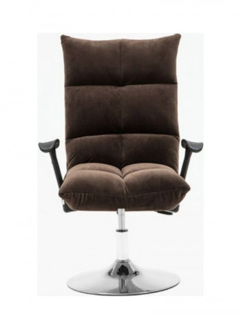 Computer Recliner Disc Flannel Chair Brown 80x50x40cm