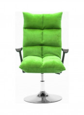 Computer Recliner Disc Flannel Chair Green 80x50x40cm