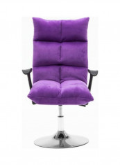 Computer Recliner Disc Flannel Chair Purple 80x50x40cm