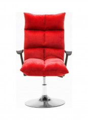 Computer Recliner Disc Flannel Chair Red 80x50x40cm