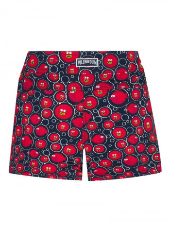 Ferise Printed Swim Shorts Blue/Red