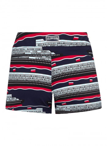 Ferise Printed Swim Shorts Midnight Blue