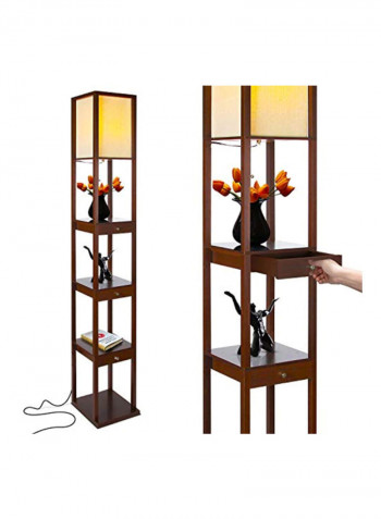 Modern Living Room Standing Floor Lamp Havana Brown 10.2x10.2x63inch