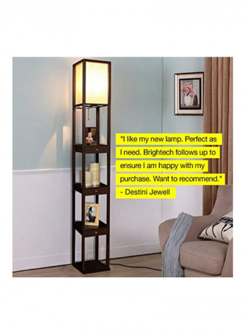 Modern Living Room Standing Floor Lamp Havana Brown 10.2x10.2x63inch