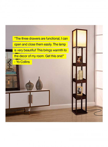 Modern Living Room Standing Floor Lamp Havana Brown 10.2x10.2x63inch