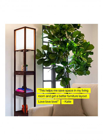 Modern Living Room Standing Floor Lamp Havana Brown 10.2x10.2x63inch