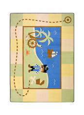 Kid Essentials Active Play And Juvenile Lil Pirate Area Rug Yellow/Blue 116.84 x 162.56inch