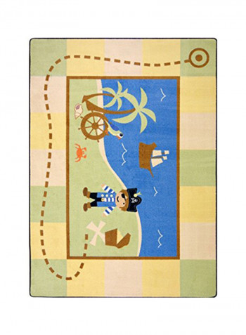 Kid Essentials Active Play And Juvenile Lil Pirate Area Rug Yellow/Blue 116.84 x 162.56inch