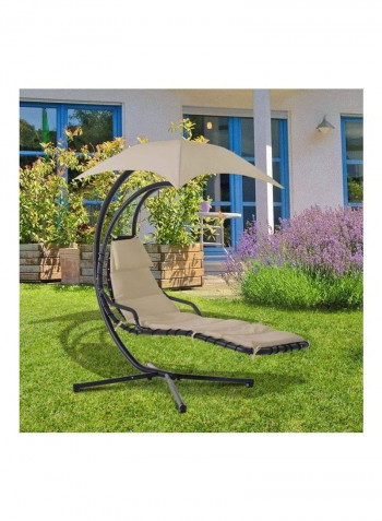 Sun Lounger Air Chair Beige/Black