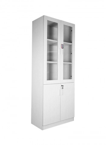 Carre Bookshelf With Digital Lock White 40x200x80centimeter