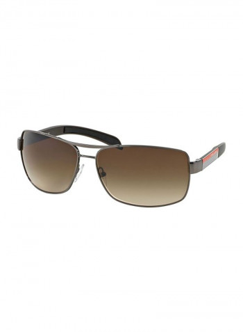 Men's Rectangular Sunglasses - Lens Size: 65 mm